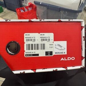 Aldo Red Shoe Box with Logo and Design